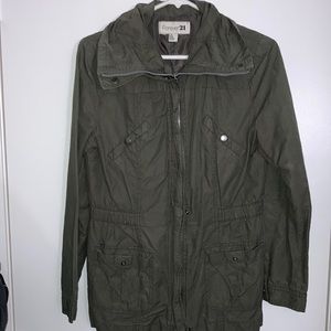 Forever 21 green bomber jacket